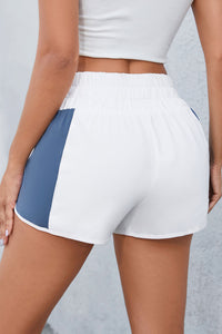 Thumbnail for Color Block Wide Waistband Shorts - T - 2 COLORS -