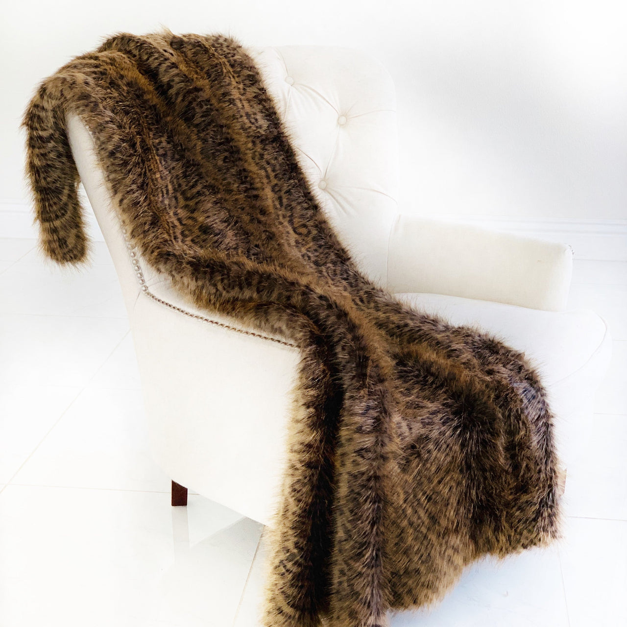 Plush Tawny WildCat Handmade Luxury Faux Fur Throw - 14 SIZES -