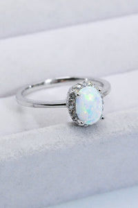 Thumbnail for 925 Sterling Silver 4-Prong Opal Ring - T - SIZES 5 THRU 10 - 1 COLOR -