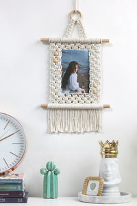 Thumbnail for Macrame Photo Frame Wall Decor - 21.5