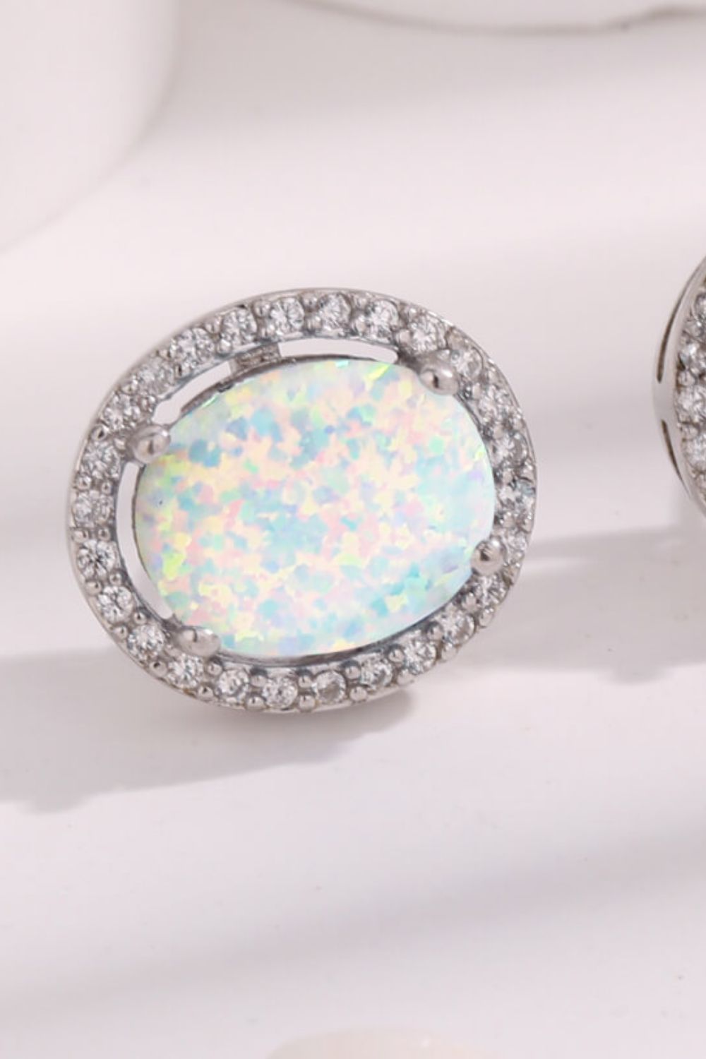 Opal Round Earrings - T - 2 COLORS -