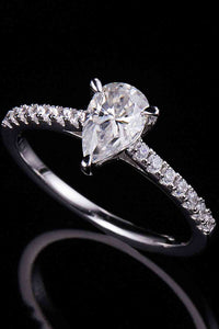 Thumbnail for 1 Carat Moissanite 925 Sterling Silver Side Stone Ring