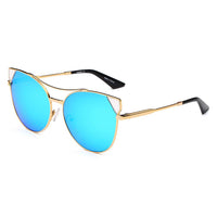 Thumbnail for Aspen | CA02K - Womens Trendy Mirrored Lens Cat Eye Sunglasses - 5 COLORS -