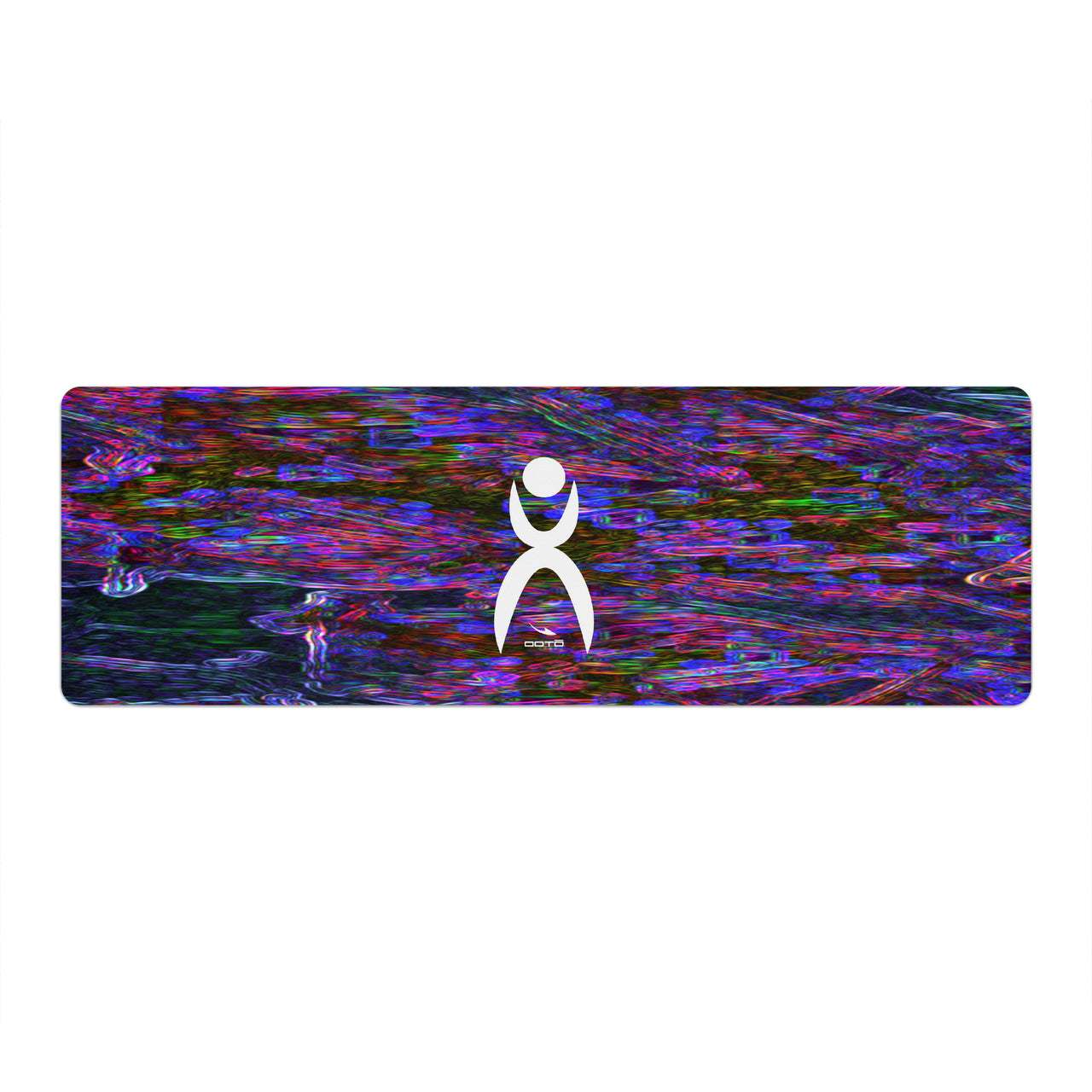 OOTO - Yoga Mat - Glyphic en white over purple neon storm