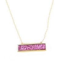 Thumbnail for Christy Jean - Bethany Druzy Bar Necklace - 7 COLORS -