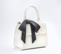 Thumbnail for GUNAS NEW YORK - Cottontail - White+Black Vegan Leather Bag - 1 COLOR -