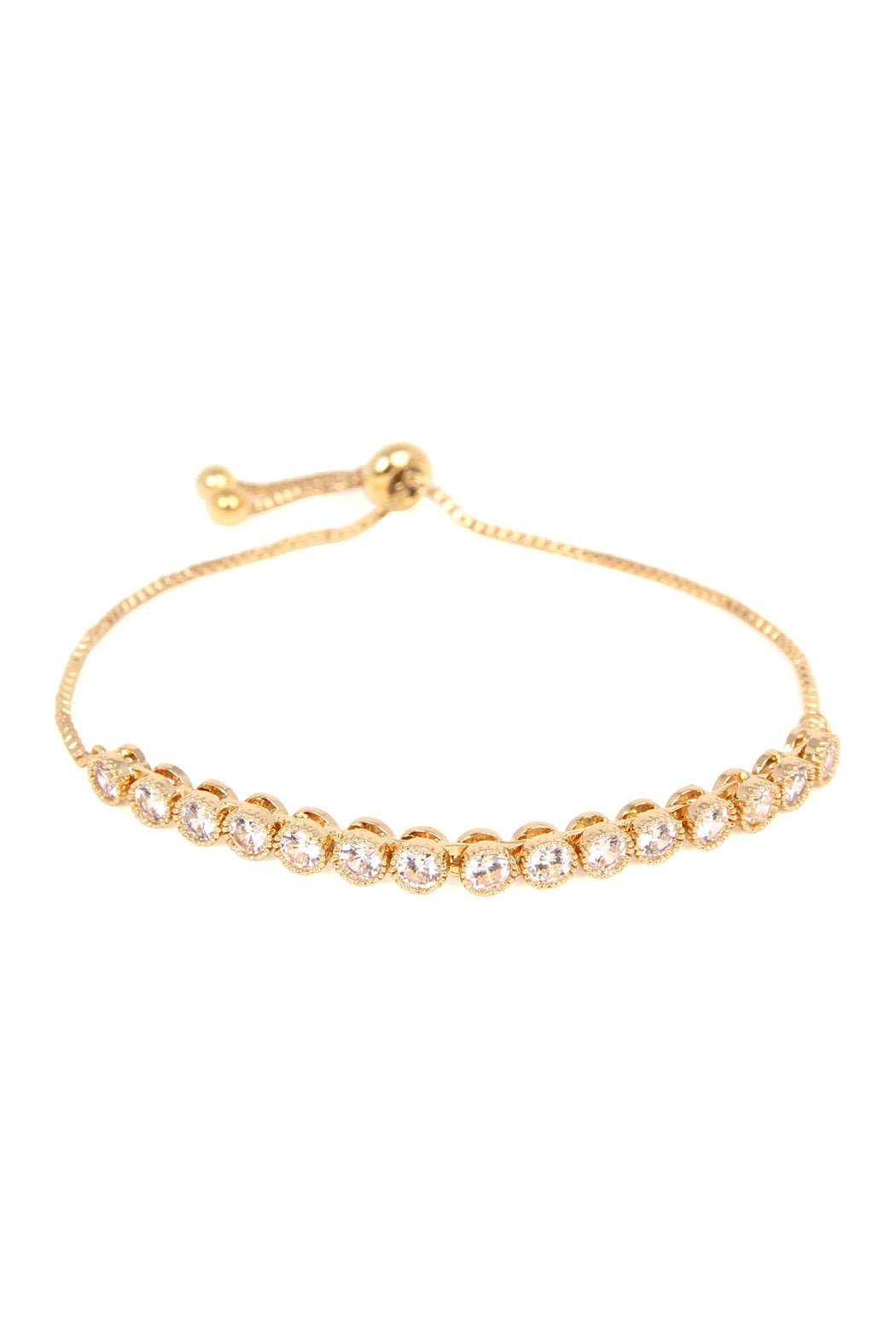 Riah Fashion - Fifteen Tapered Zircon Bracelet - 2 FINISHES -