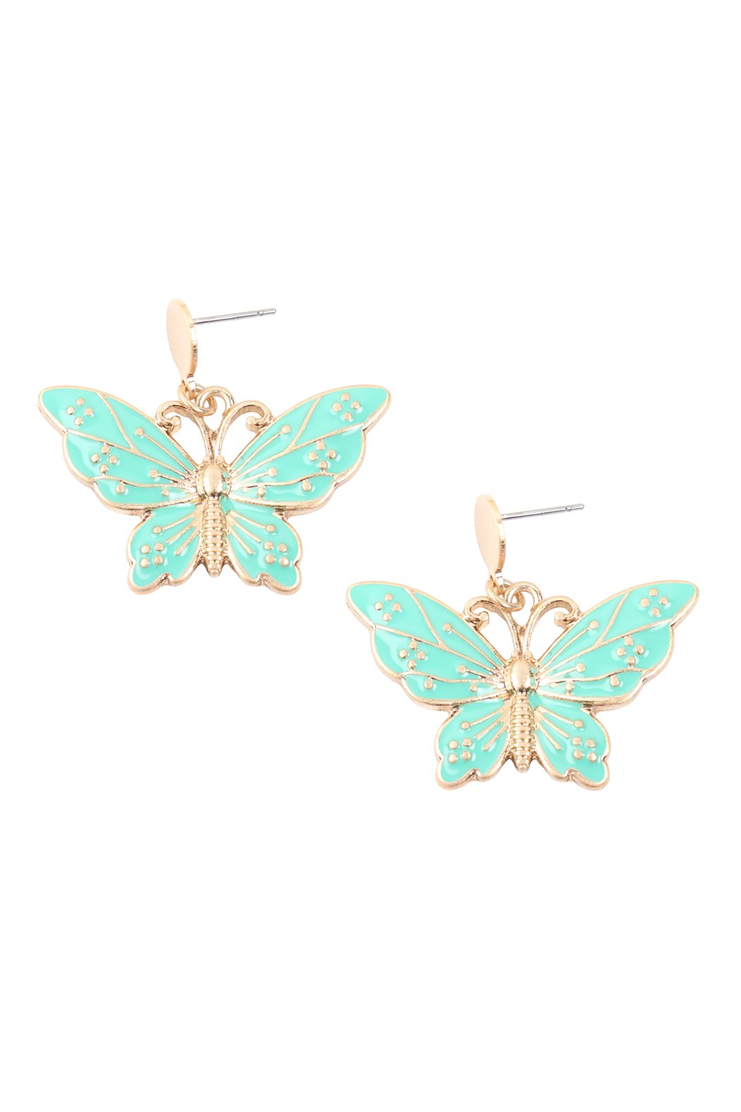 Butterfly Post Dangling Earrings - 5 COLORS -