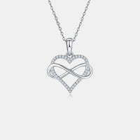 Thumbnail for Moissanite 925 Sterling Silver Heart Shape Necklace