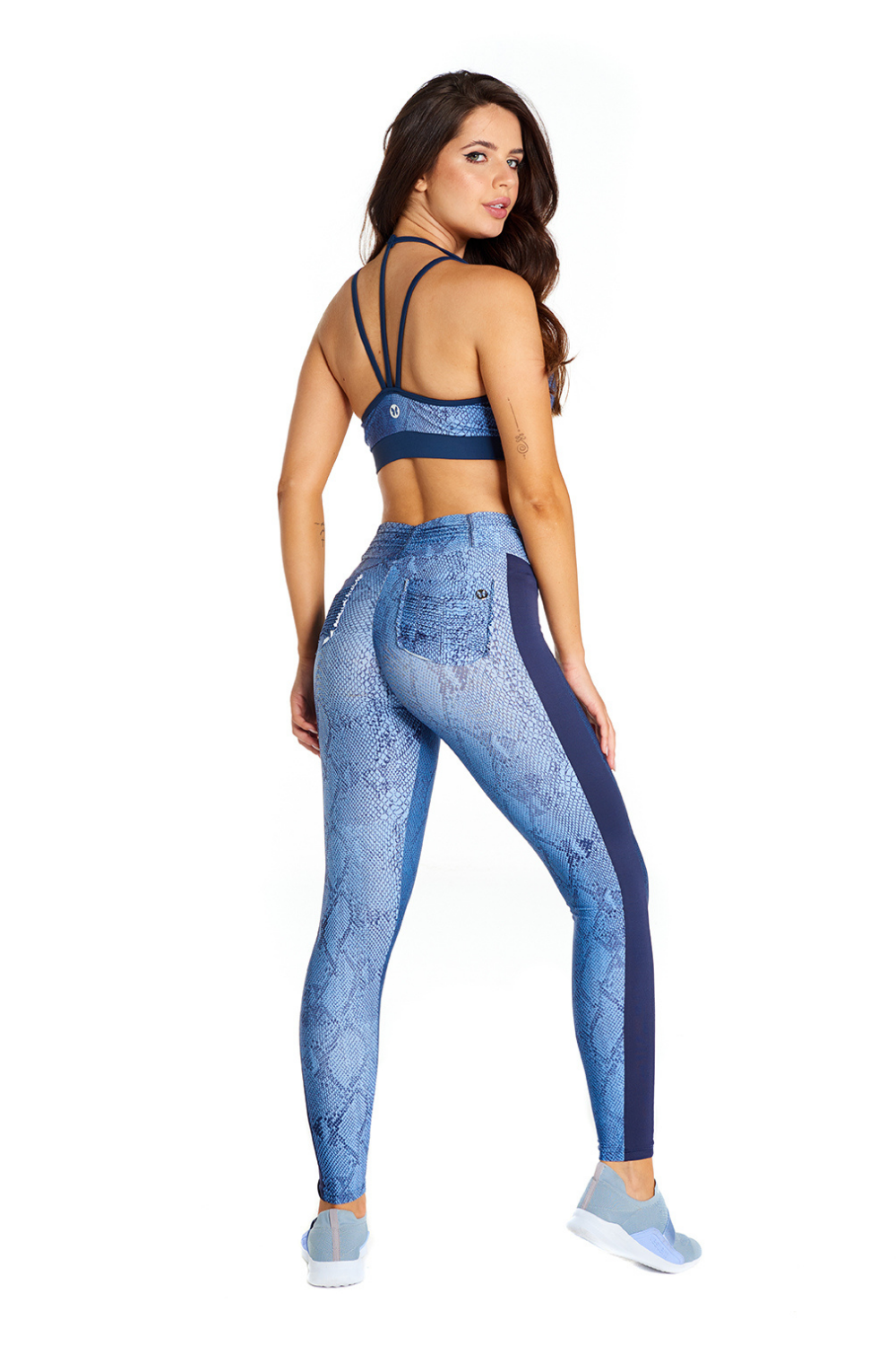 Hellokini - Blue Jungle Leggings With Back Pockets - 1 COLOR -