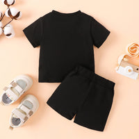 Thumbnail for Round Neck Short Sleeve Tee and Shorts set - 2 PCS - T - 1 COLOR -