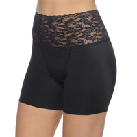 Thumbnail for Boy Short Slimmer With Lace Waist Band Black -