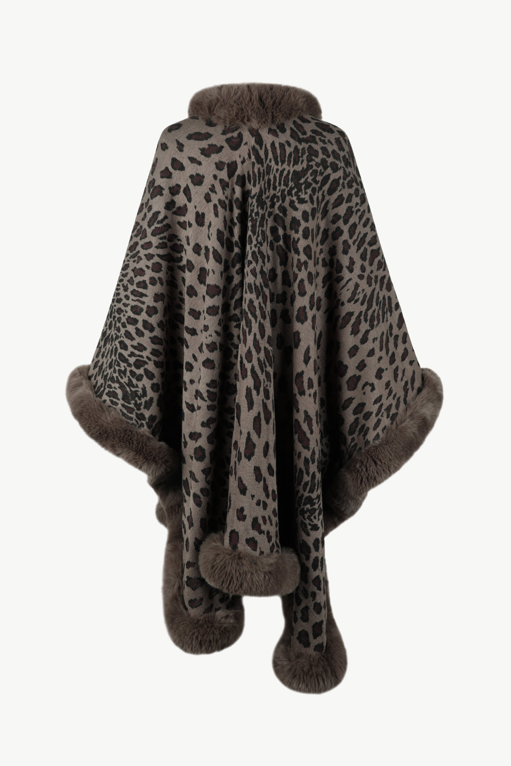 Leopard Open Front Poncho - T - 4 COLORS -