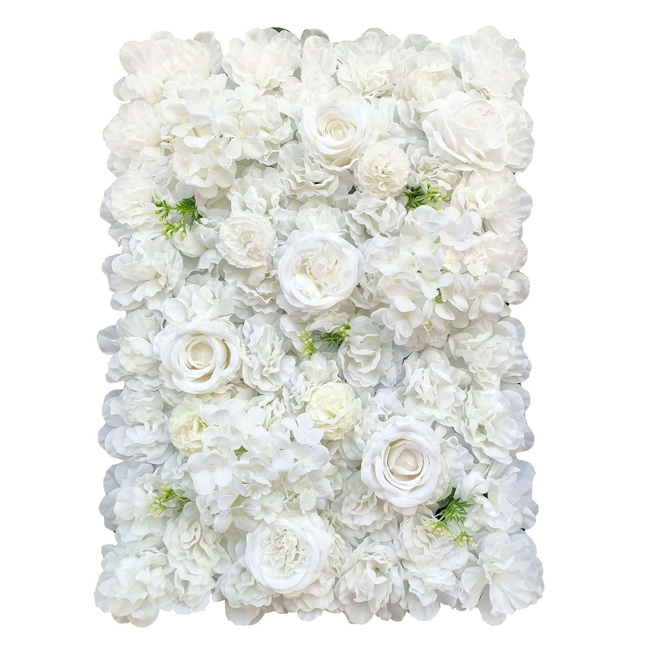 Artificial Flower Wall Backdrop Panel 40cm X 60cm Mixed Whites -