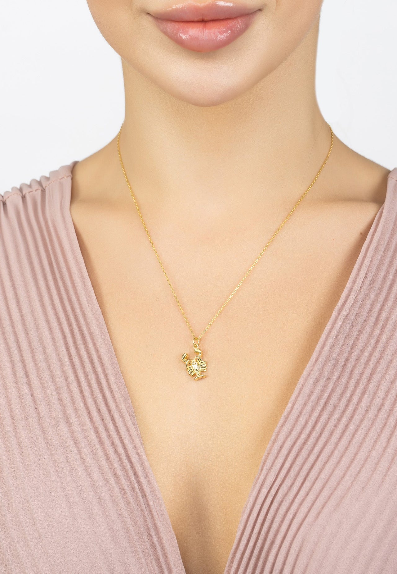 Zodiac Star Sign Necklace Gold Scorpio -