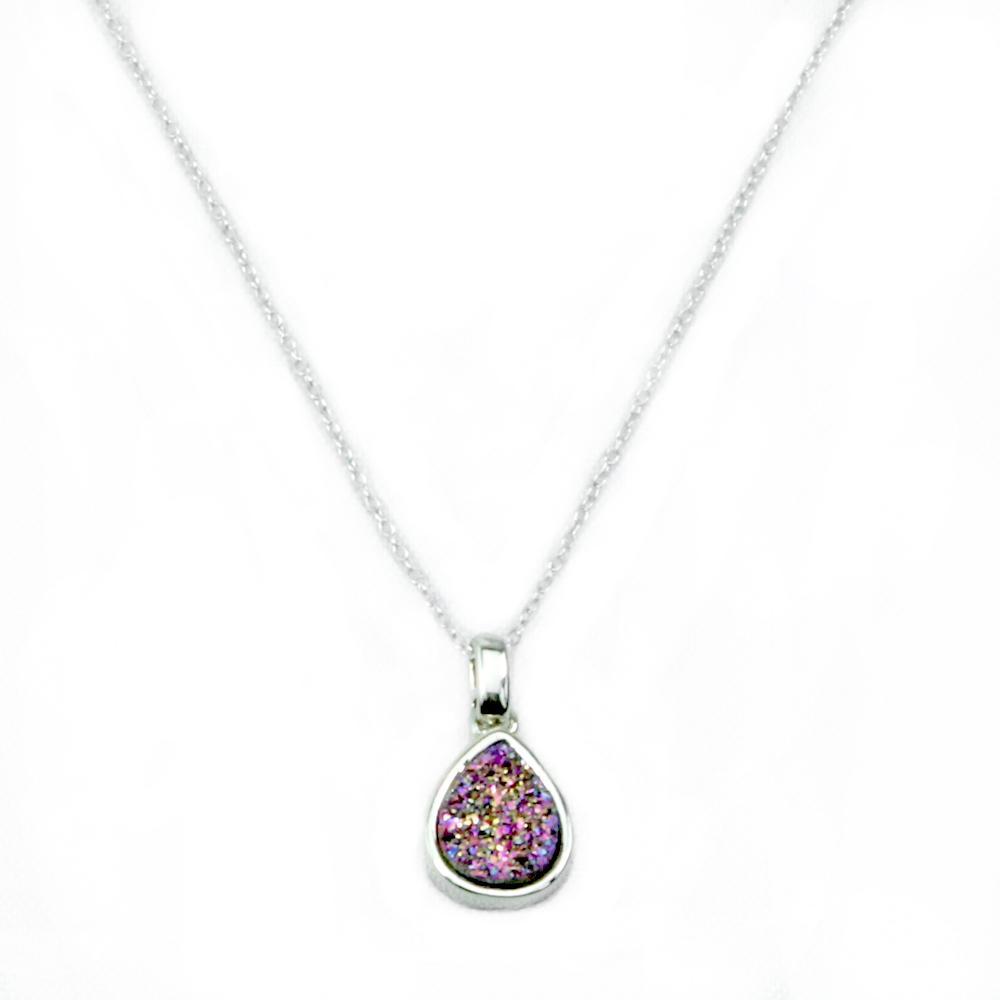 Christy Jean - Emma Teardrop Pendant in Silver -