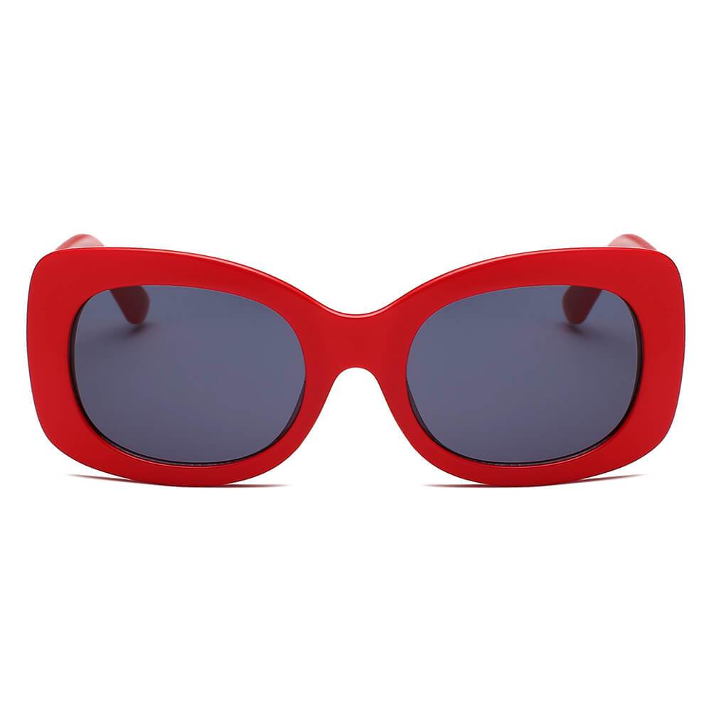 Baku | S1063 - Women Fashion Retro Rectangle Oversize Sunglasses - 4 COLORS -