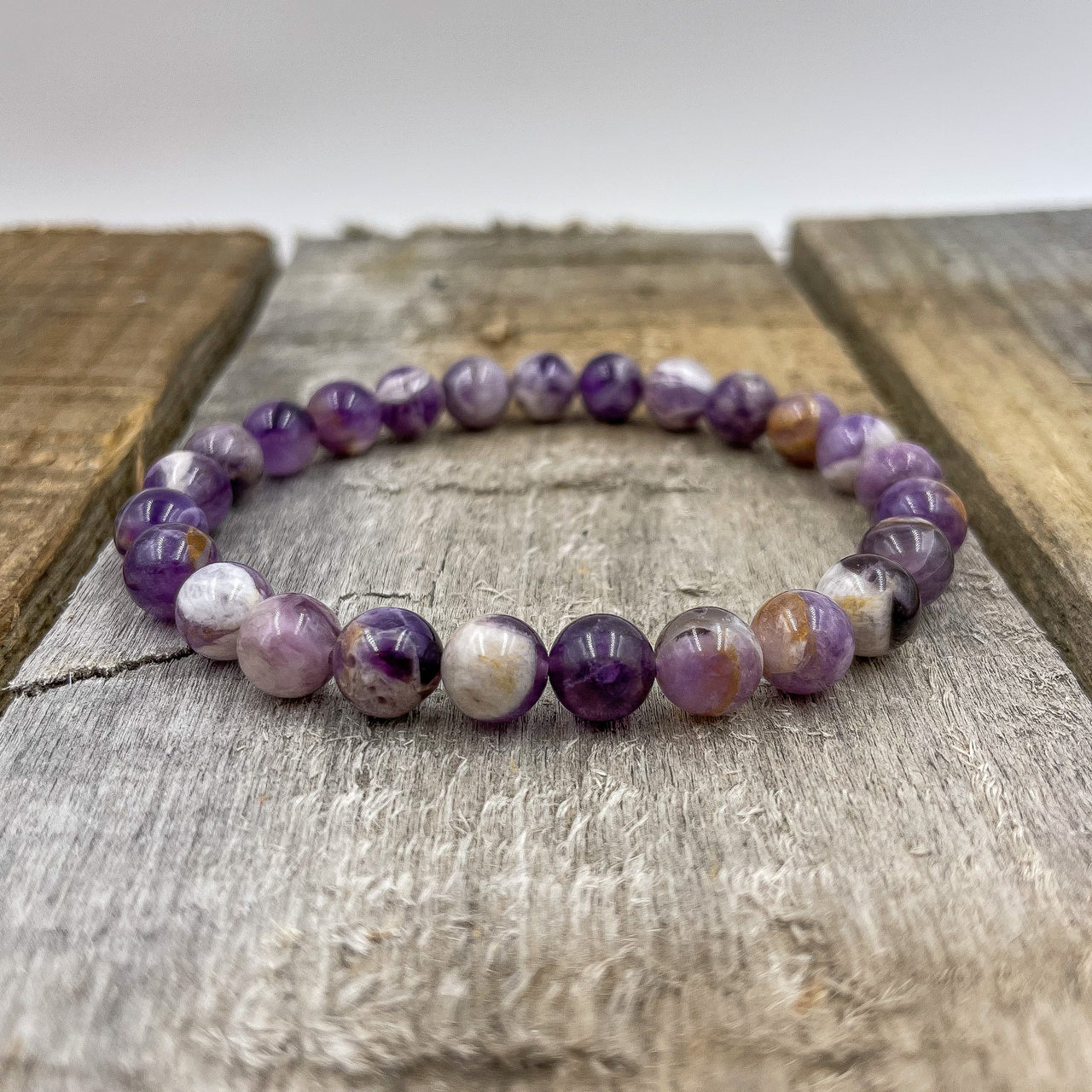 Union - Purple Amethyst Gemstone Beaded Bracelet -