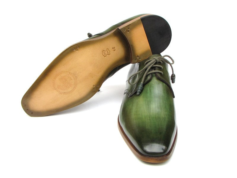 Paul Parkman - Men's Green  Derby Shoes -