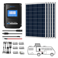 Thumbnail for ACOPOWER - 500W 12V  Poly Solar RV Kits, 40A MPPT Charge Controller -