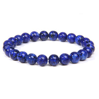 Thumbnail for Natural Healing Energy Labradorite Bracelet Polished 8 Mm Lapis Lazuli Beads Bangle Elastic Pulsera Jewelry - 37 COLORS -