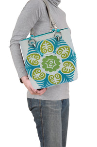 Thumbnail for Suzani Teal Small Tote - 1 COLOR -