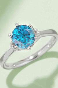 Thumbnail for 1 Carat Moissanite Contrast 925 Sterling Silver Ring