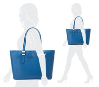 Thumbnail for GUNAS NEW YORK - Miley - Blue Vegan Leather Laptop Bag - 1 COLOR -