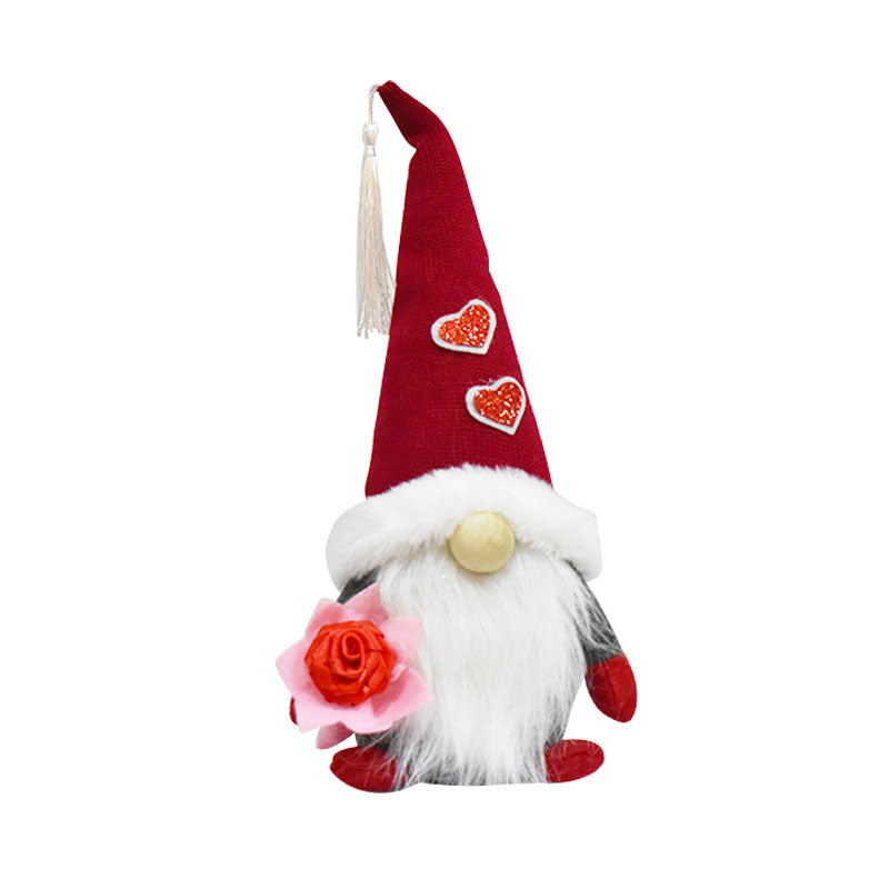 Valentines Day Decorative Love Gnomes bearing Flower or Envelope - 7.87" - [7-12 DAY DELIVERY] - 2 TYPES -