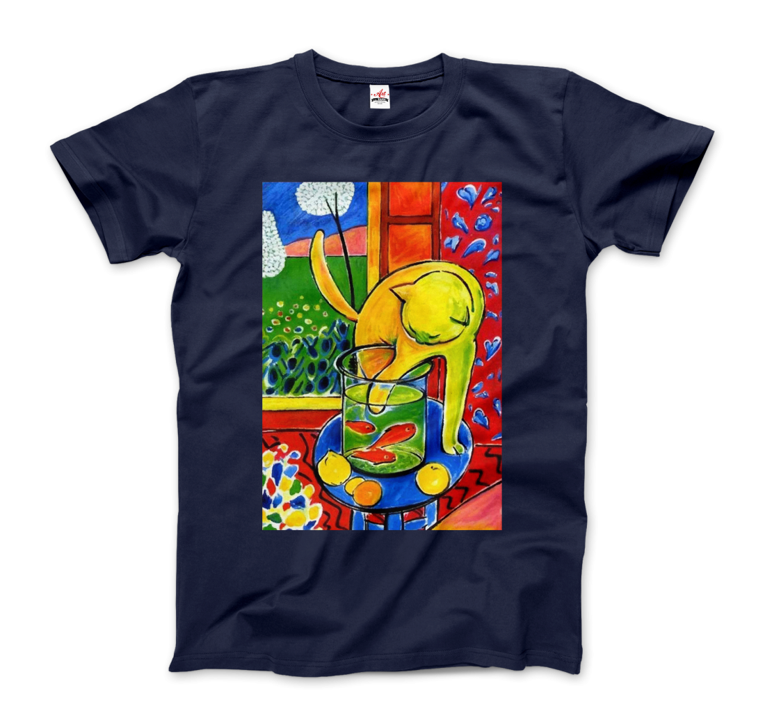 Henri Matisse the Cat With Red Fishes 1914 Artwork T-Shirt - 6 COLORS -