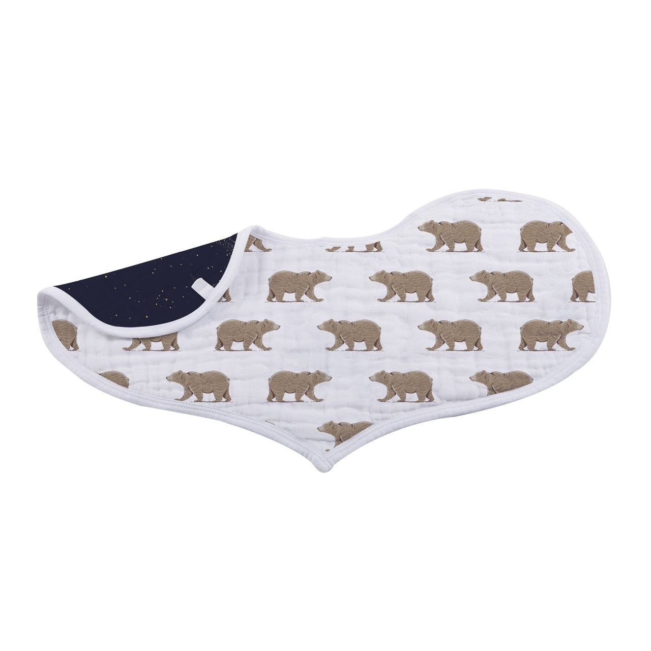 Newcastle - Goodnight Bear Bamboo Burp Cloth Bib 2PK -