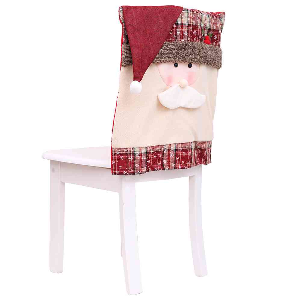 Pom-Pom Christmas face Trim Chair Cover - ADD TO YOUR CHRISTMAS / HOLIDAY THEME - [5-10DAY DELIVERY] - T - 2 TYPES -