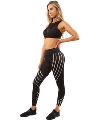 Thumbnail for Savoy - Laguna Set - Leggings & Sports Bra - Black - 2 PCS. - 1 COLOR -