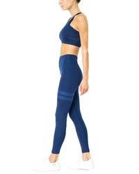 Thumbnail for Savoy - Ashton Set - Sports Bra & Leggings - Navy Blue - 1 COLOR -