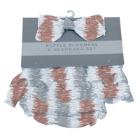 Thumbnail for Newcastle - Western Stripe Ruffle Cotton Bloomer Headband Set -