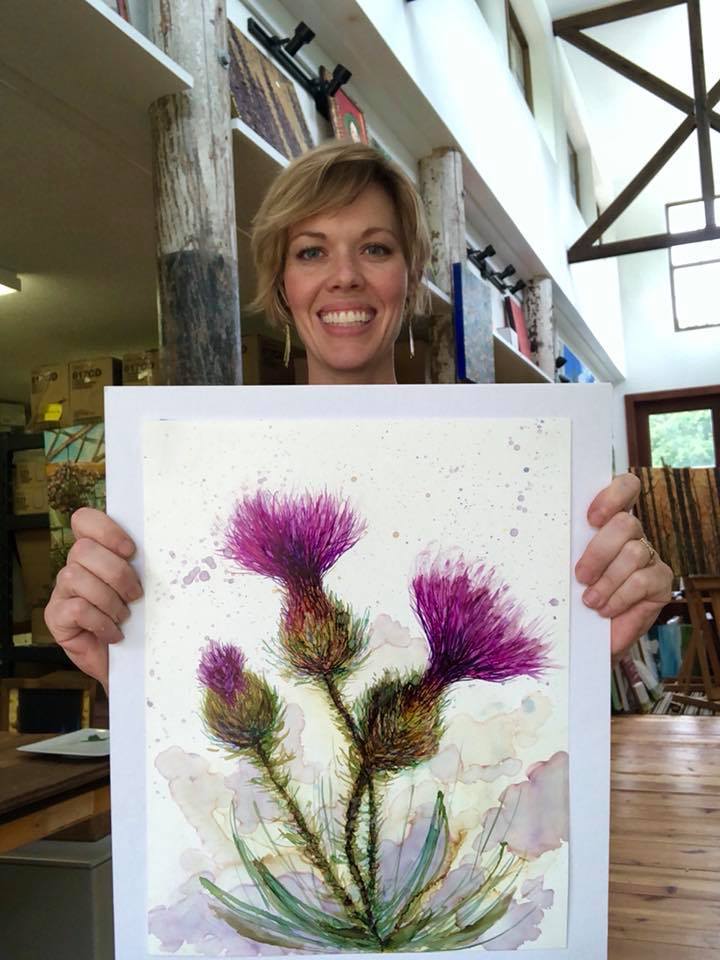 Three Thistles: Prints - 4 SIZES OR SET OF(6) CARDS -