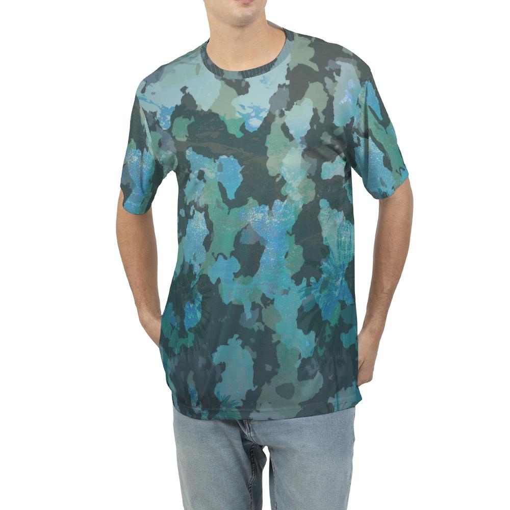 FYC - Men's O.U.R. Outdoors Ocean Camo Fitted Breathable Crewneck Tee - 1 COLOR -