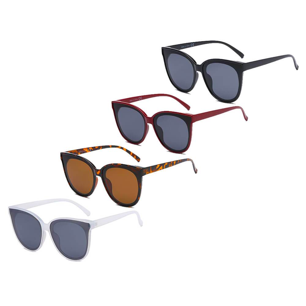 Garland | S1075 - Women Round Cat Eye Sunglasses - 4 COLORS -