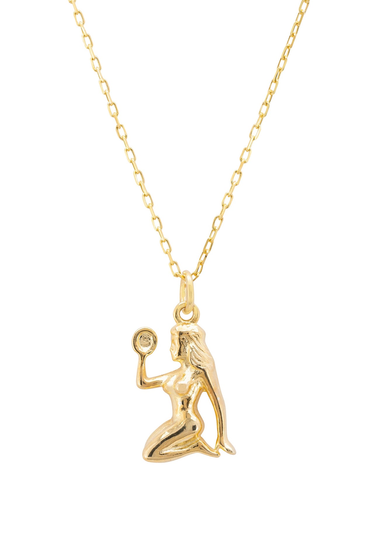 Zodiac Star Sign Necklace Gold Virgo -