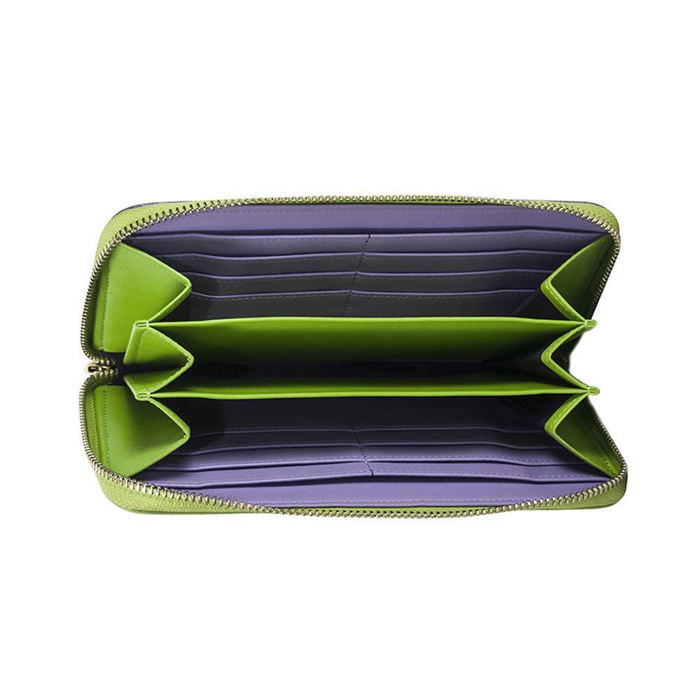 ClaudiaG - Layla Leather Wallet- Lime Green/Plum - 1 COLOR -