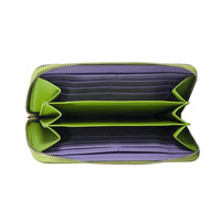 Thumbnail for ClaudiaG - Layla Leather Wallet- Lime Green/Plum - 1 COLOR -