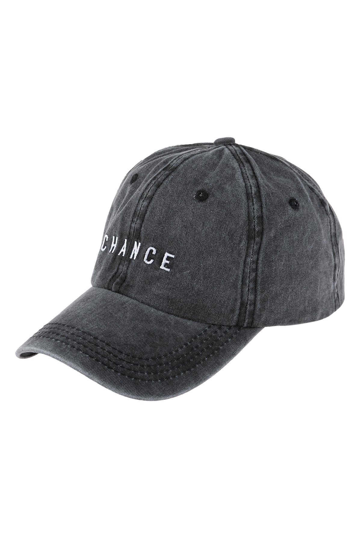 Riah Fashion - "Chance" Embroidered Acid Washed Cap- 5 COLORS