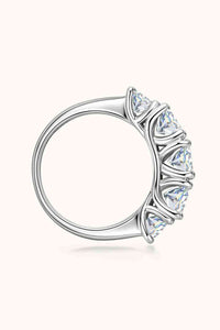 Thumbnail for 1 Carat Moissanite 925 Sterling Silver Half-Eternity Ring