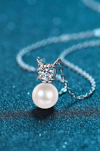 Thumbnail for 925 Sterling Silver Freshwater Pearl Moissanite Necklace