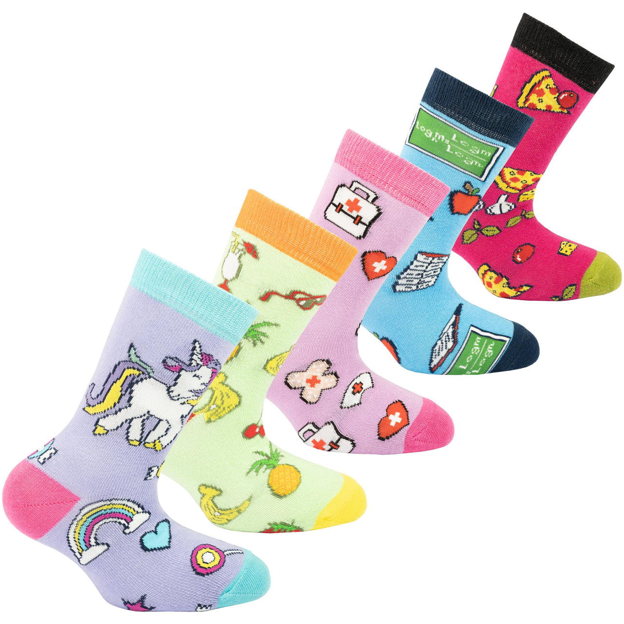 Kids Cute Fun Socks - 5 PACK -