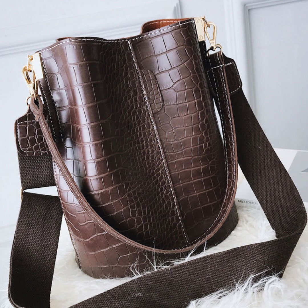 ClaudiaG - Blake Shoulder Bag - Chocolate Croc - 1 COLOR -