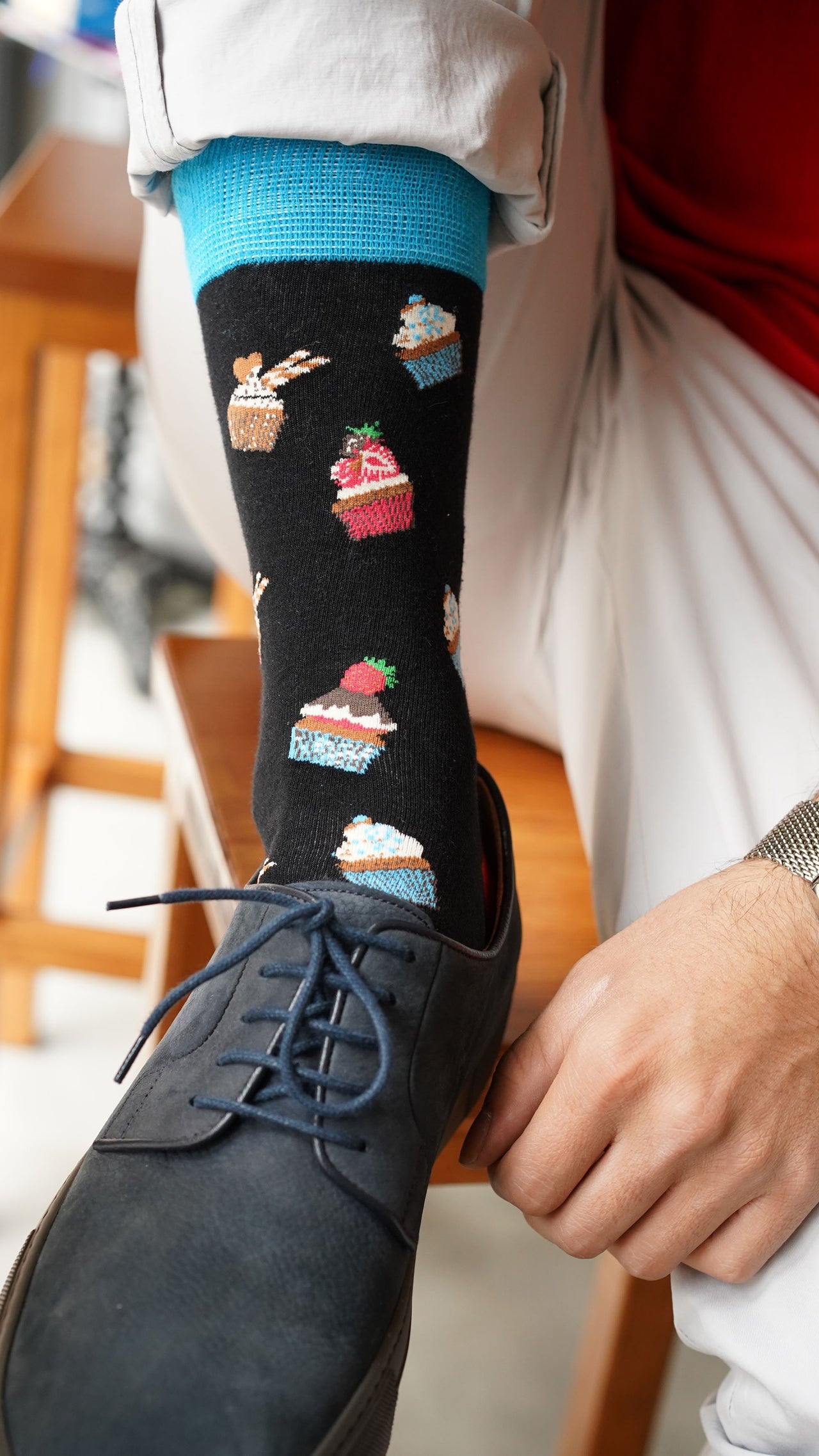 Men's Cupcake Socks - 1 COLOR -