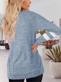 Thumbnail for V-Neck Raglan Sleeve T-Shirt - T - 4 COLORS -