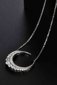 Thumbnail for 1.8 Carat Moissanite Crescent Moon Shape Pendant Necklace