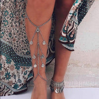 Thumbnail for Heart Earth Craft - Silver Color Bohemian Leg Chain -